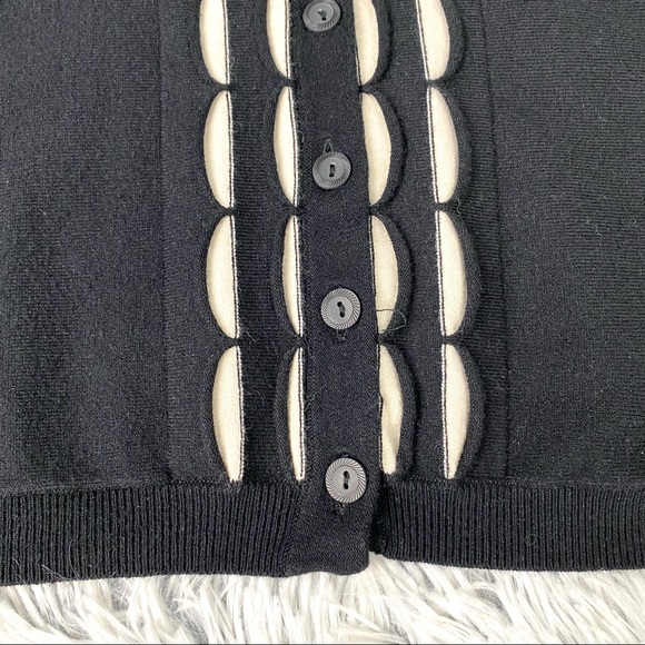 Anthropologie Sparrow Retro Scalloped Knit Cardigan EUC - Picture 4 of 10